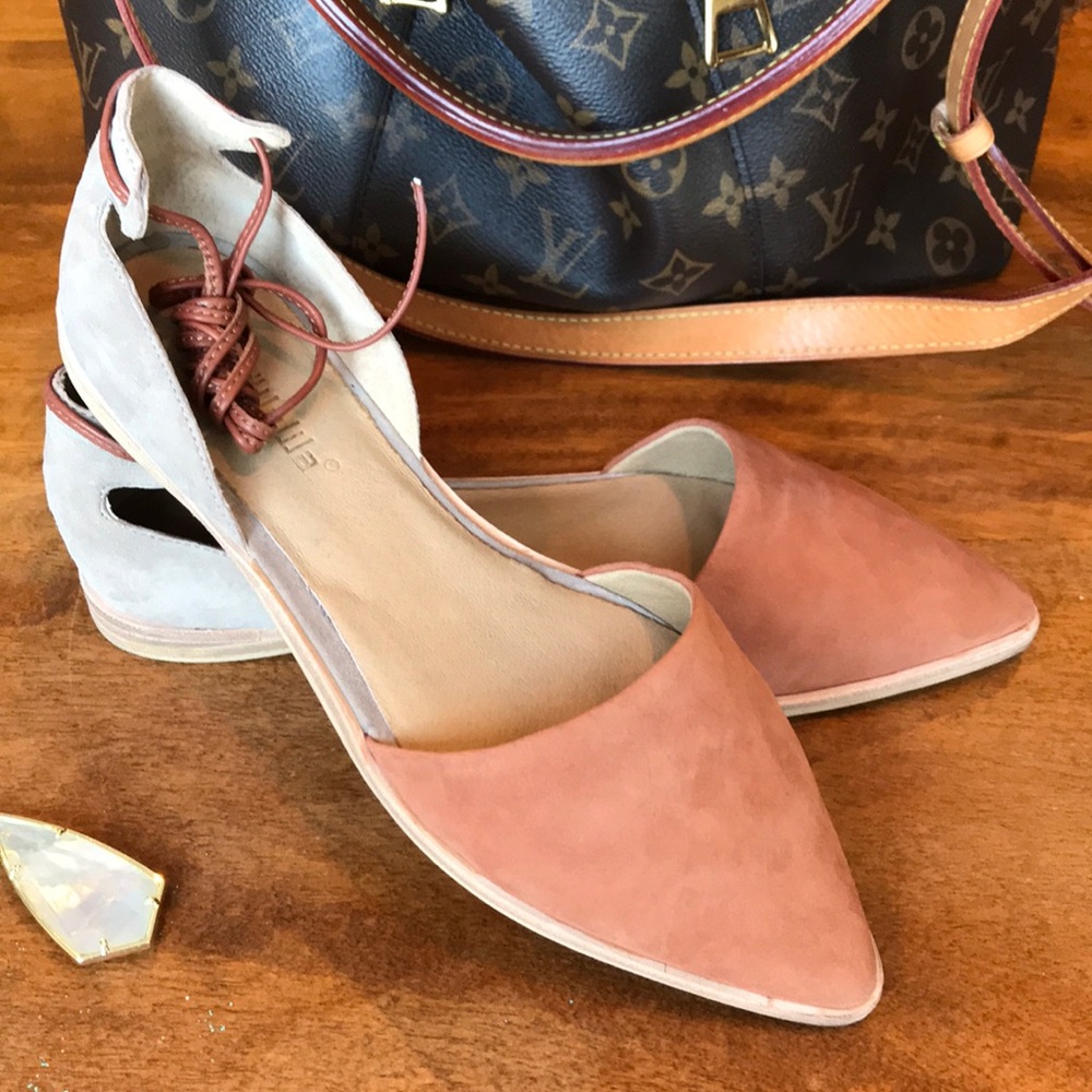 Anthropologie Gee Wawa Adele Suede Leather Flat - Picture 2 of 8